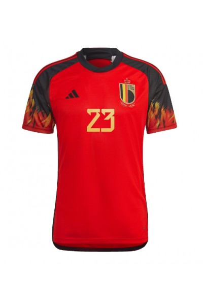 Fotbalové Dres Belgie Michy Batshuayi #23 Domácí Oblečení MS 2022 Krátký Rukáv